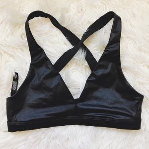 vs | metallic crossback sports bra